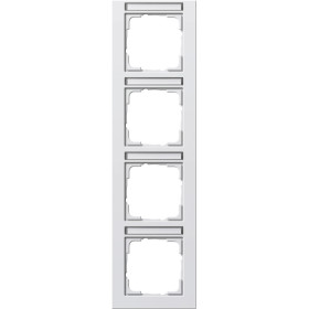Gira E2 Белый Рамка 4-я вертикальная с полем для надписи