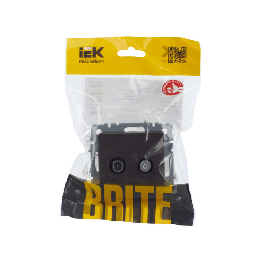 BRITE Роз. двойная TV+SAT РТВ/РСп12-БрТБ бр. IEK