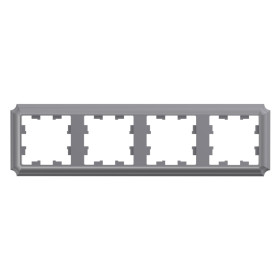 Systeme Electric AtlasDesign Antique Сталь Рамка 4-ая, универсальная