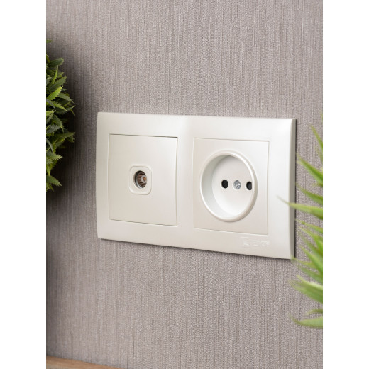 Валенсия Рамка 2-местная жемчуг EKF