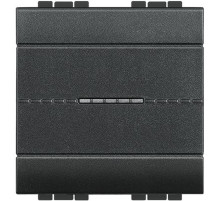 BT LL Антрацит Выключатель аксиальный 1-кл. 10А, 250В, автомат. клеммы, 2 мод. (замена для арт. L4051M2A).