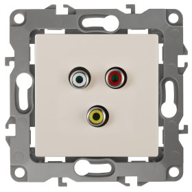 ЭРА Розетка Серия 12 12-3113-02 RCA IP20 слоновая кость