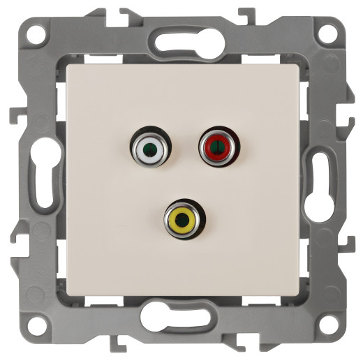 Розетка ЭРА Серия 12 12-3113-02 RCA IP20 слоновая кость