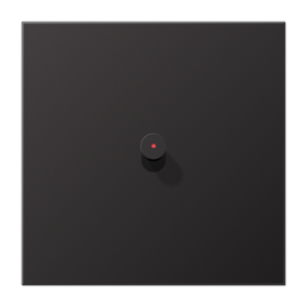 JUNG Центральная плата, 1 пост, 1 тумблер, конус c окошком металл Dark серия LS