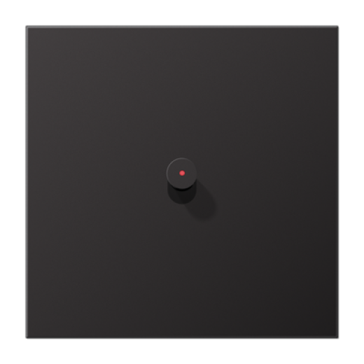 Центральная плата, 1 пост, 1 тумблер, конус c окошком, металл, Dark, серия LS