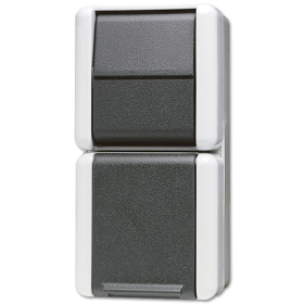 JUNG Комбинация - розетка универсальный выключатель для накладного монтажа IP44