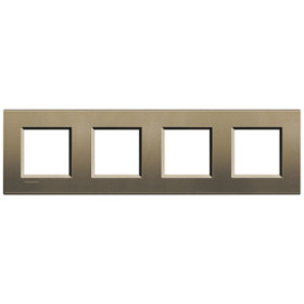 BT LL Коричневый шелк Рамка прямоугольная, 2+2+2+2 мод.