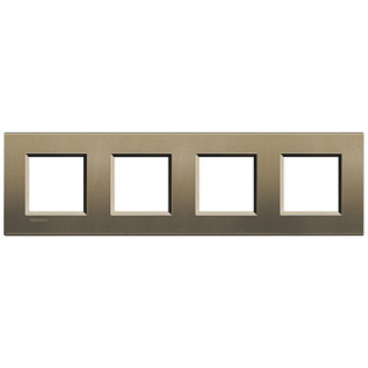 Livinglight Рамка прямоугольная, 4 поста, цвет Коричневый шелк