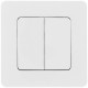 Выключатель двухклавишный - Legrand/Daccord Inspiria - 10АХ 250В безвинтовые зажимы - белый