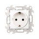 Розетка 2К+3 Sсhuko с защитными шторками, белый