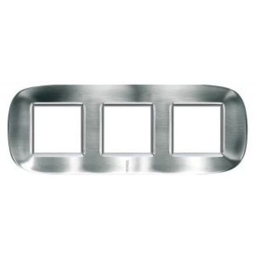 Axolute декоративные накладки в форме эллипса, сталь, цвет фактурная сталь, на 2+2+2 модуля