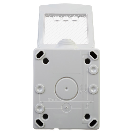 Коробка для настенного монтажа IP55, Avanti, серая, 2 модуля