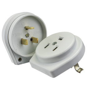 EKF PROxima Разъем РШ-ВШ 32А 250В 2P+PE (СУ) пластиковый бел..