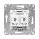 Механизм розетки RJ45 (cat5), алюминий Эпика EKF