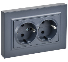 IEK BRITE Роз 2-я с з/к без з/ш пл 16А в сб РСПл12-3-БрМ мар