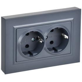 IEK BRITE Роз 2-я с з/к без з/ш пл 16А в сб РСПл12-3-БрМ мар