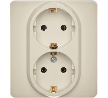 Legrand/Daccord INSPIRIA Слоновая кость Розетка 2 x 2К+З - немецкий стандарт - 16 А - 250 В.