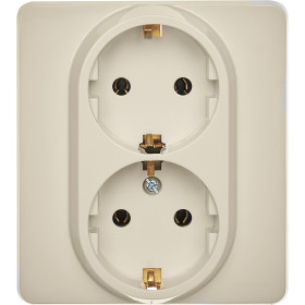 Legrand/Daccord INSPIRIA Слоновая кость Розетка 2 x 2К+З - немецкий стандарт - 16 А - 250 В.