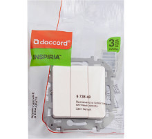 Legrand/Daccord INSPIRIA Белый Выключатель 3-кл, винтовые клеммы, 10 AX , 250 В.