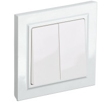 IEK BRITE Белый Выключ. 2-кл 10А в сборе ВСР10-2-0-БрБ