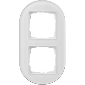 Gira Studio Белое стекло Рамка 2-ая