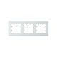 BRITE Рамка 3-мест. РУ-3-2-БрБ стекло бел. IEK