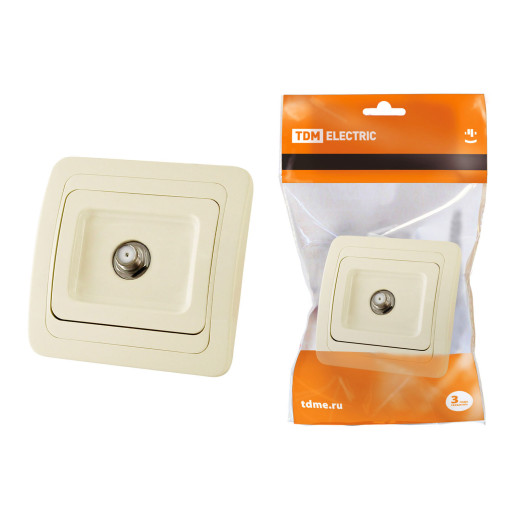 Розетка TV (SAT) F-типа сл. кость 