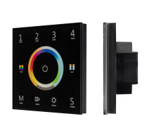 Arlight Панель Sens SMART-P67-MULTI Black (230V, 4 зоны, 2.4G) (IP20 Пластик, 5 лет)