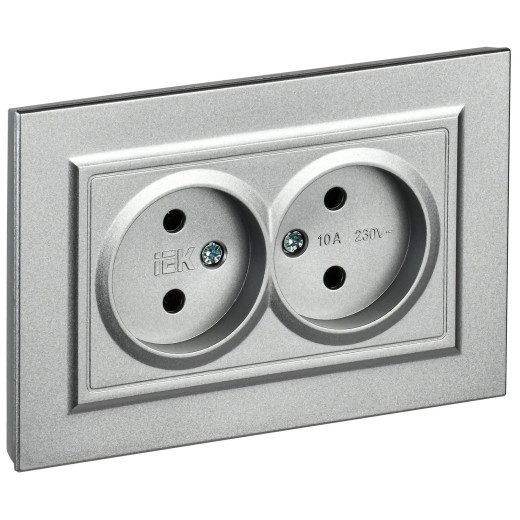 BRITE Роз. 2-я без з/к/ш 10А в сб. РС12-2-БрА алюм. IEK