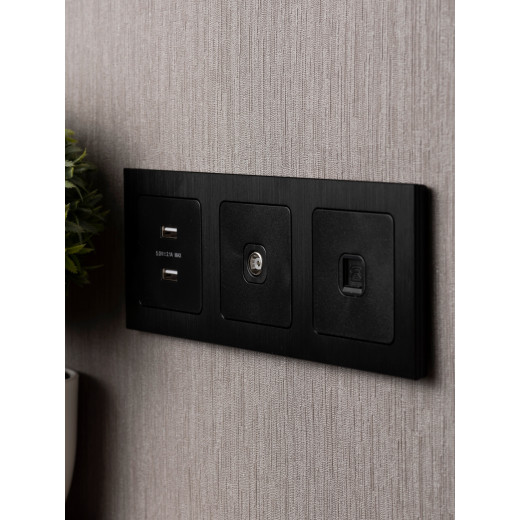 Стокгольм Рамка 3-местная металлическая черная EKF PROxima