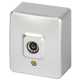 ЭРА Розетка Эксперт 11-3201-03 TV одиночная IP20 ОУ алюминий