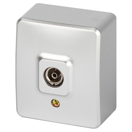 Розетка ЭРА Эксперт 11-3201-03 TV одиночная IP20 ОУ алюминий