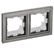 IEK BRITE BASE Шампань Рамка 2-м IP44 РУ-2-БрШ-44