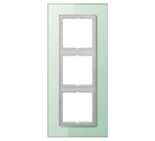 JUNG LS plus Стекло Светло-зеленое Рамка 3-ая