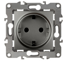 ЭРА Розетка Серия 12 12-2001-12 2P+E Schuko16A-250В IP20 без м.лапок графит