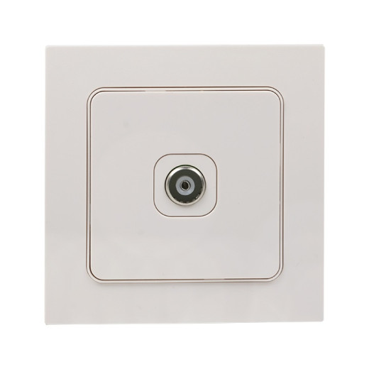 Стокгольм Механизм Розетки TV 1-местной проходной 75Ом 5-862МГц винтовые клеммы белый EKF PROxima