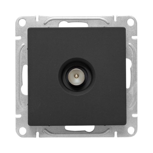 Механизм розетки TV, одиночная, чёрный Эпика EKF