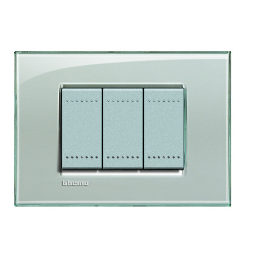 Livinglight Рамка прямоугольная, 3 модуля, цвет Серое небо