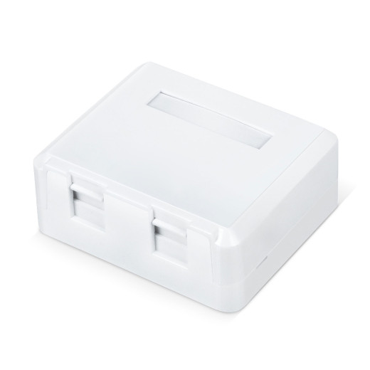 WRline Корпус настенной розетки для установки 2-х вставок типа Keystone Jack, цвет белый