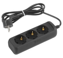 ЭРА Удлинитель электрический UX-3e-1,5m-B с заземлением 3 розетки 1,5 м ПВС 3x0,75мм2 10А черный