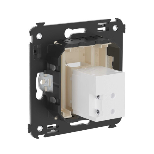 USB 2.0 розетка одинарная в стену, тип А-А, Avanti, ванильная дымка