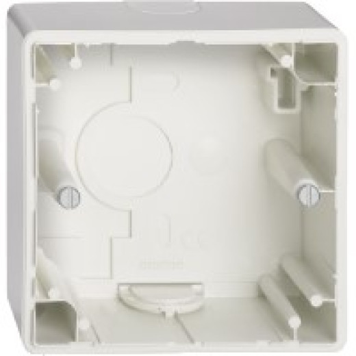 MERTEN КОРПУС M-SMART для открытого монтажа, 1-пост, ПОЛ.БЕЛЫЙ, SM