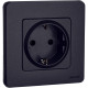 Розетка с заземлением - Legrand/Daccord Inspiria - без шторок 16А 250В винтовые зажимы - антрацит
