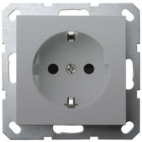 Jasmart G Алюминий Розетка с/з со шторками 16A 250V~