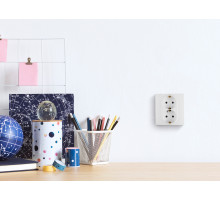 Legrand/Daccord INSPIRIA Белый Розетка двойная с заземлением со шторками в сборе 16А 250В безвинтовые зажимы.