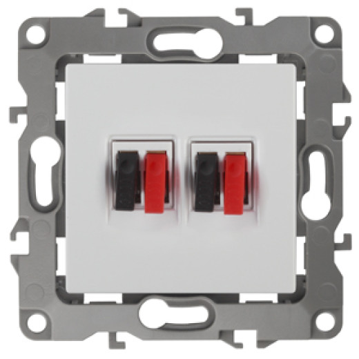 Розетка ЭРА Серия 12 12-3112-01 аудио двойная IP20 белый