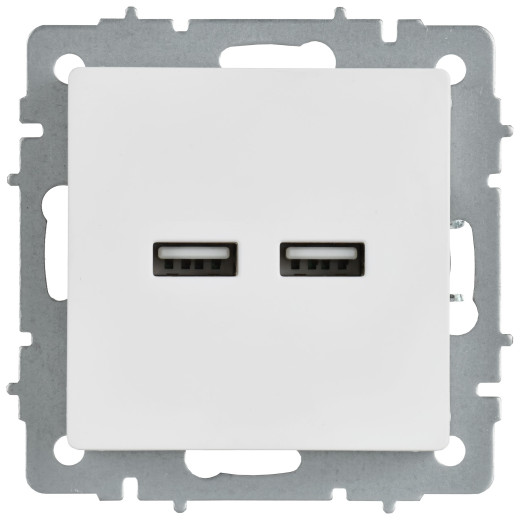 BRITE Роз. USB A+A 3,1А РЮ10-1-БрАБ а/б IEK