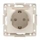 Стокгольм Механизм Розетки 1-местной с/з 16А автоматические клеммы белый с крышкой и защ. штор. IP44 EKF PROxima