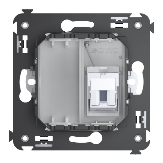 Телефонная розетка RJ-12 в стену одинарная, Avanti, белое облако