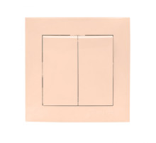 EKF PROxima Валенсия выключатель 2-кл. 10А кремовый.